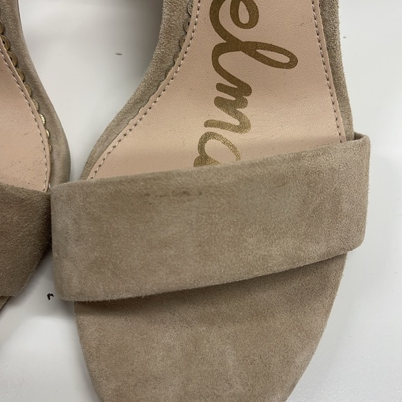 New Sam Edelman Yaro Nude Suede Strappy Heels Size 7.5 - Picture 9 of 10